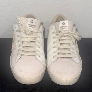 Women's White and Cream Sneakers